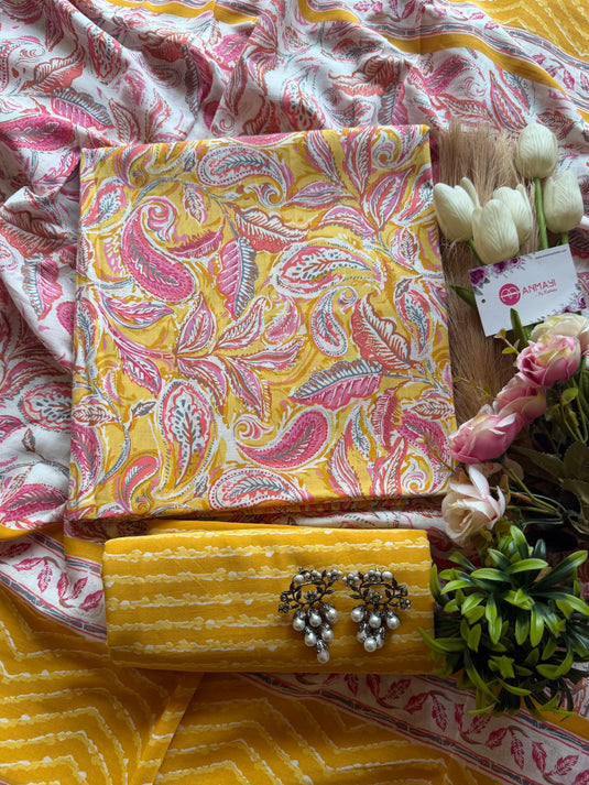 Ambi print pure Cambric cotton suit set