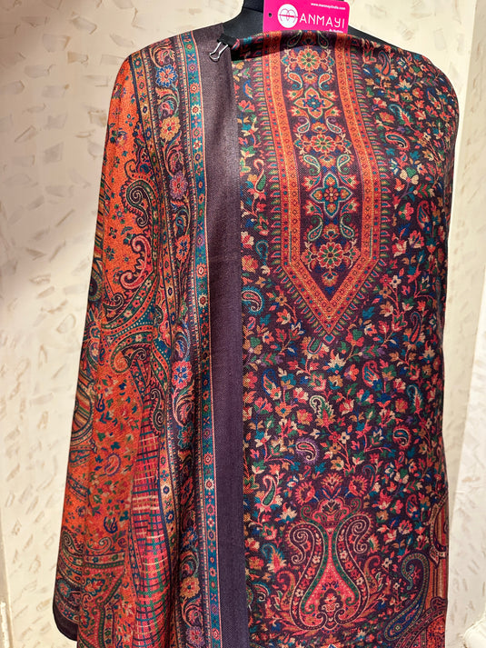 Kani print shawl suit set