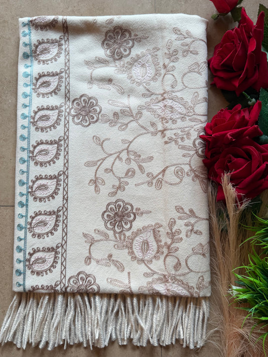 Pastel threads aari work stoles