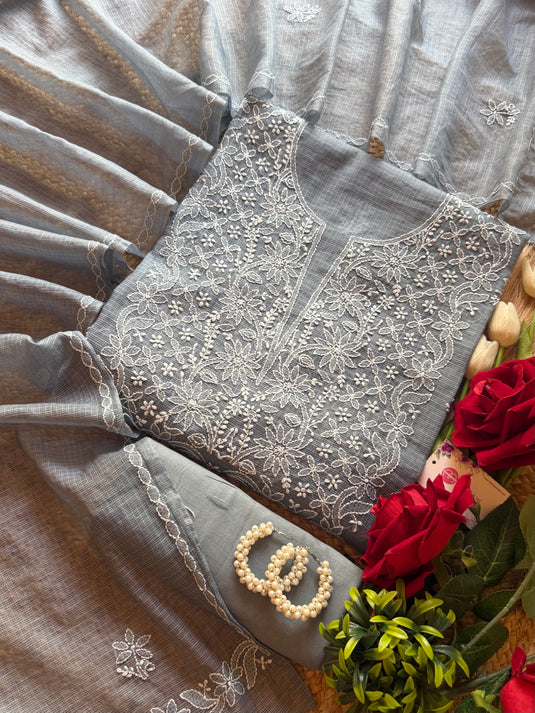 Pure Kota chikankari suit set (Vol-2)