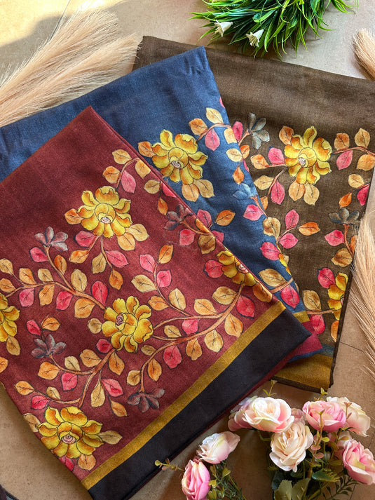 Pure pashmina printed suit set