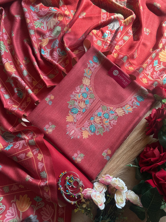 Printed Kullu soft spun suit set