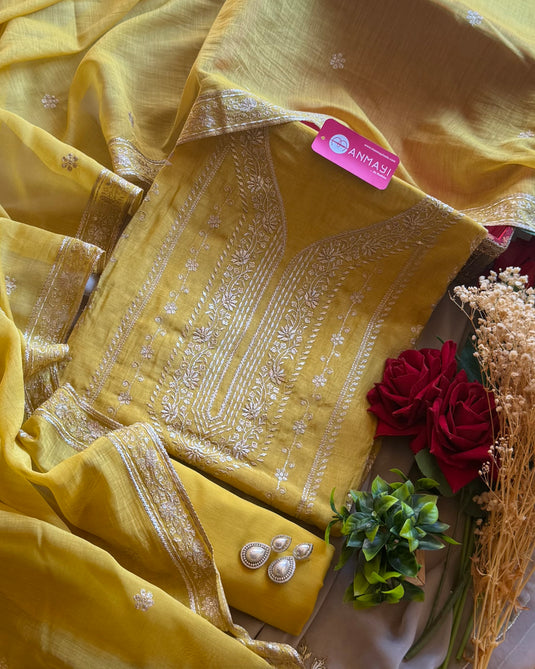 Pure Mul fine dori work suit set