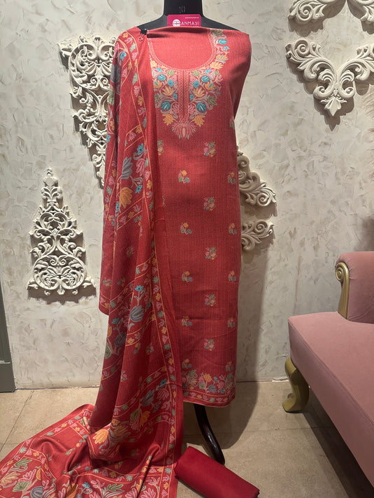 Printed Kullu soft spun suit set