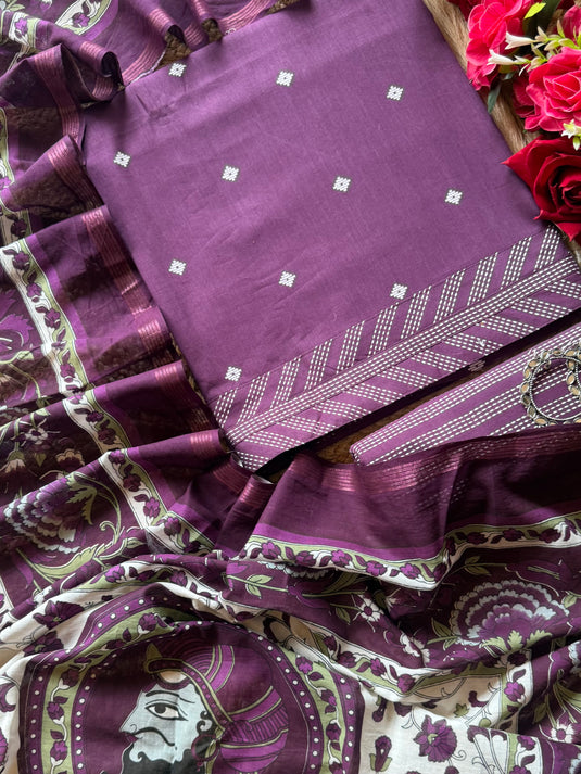 Digital dupatta pure handloom weave cotton suit set