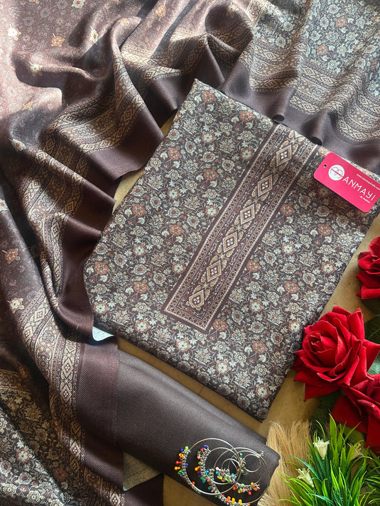 Alpha printed soft spun suit set