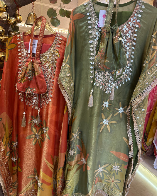 Article 14 shell print kaftan