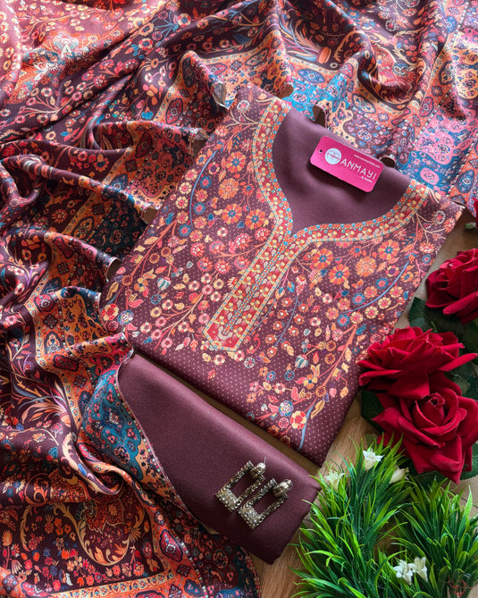 Digital Phulwari spun suit set