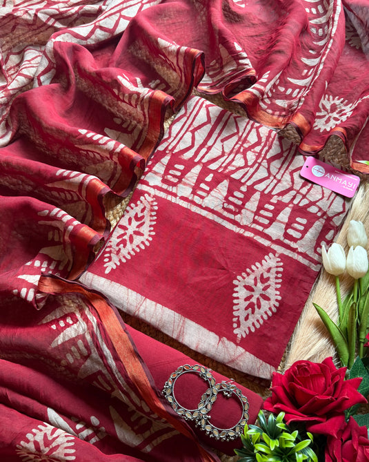 Maheshwari cotton abstract paint