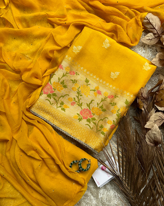 Dolla Silk Banarasi Daaman work