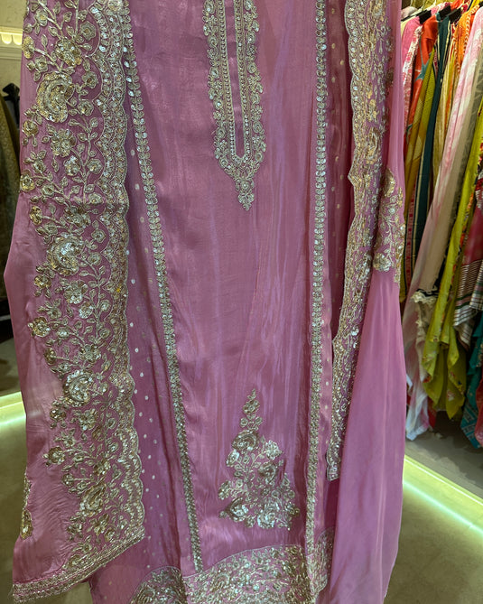 Article 12 Dori sequins work Upada silk suit