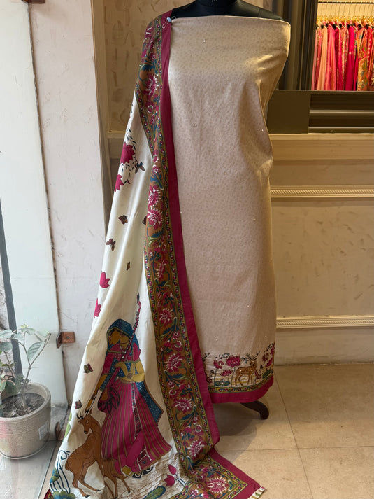Jaam Cotton Digital Madhubani Print suit set