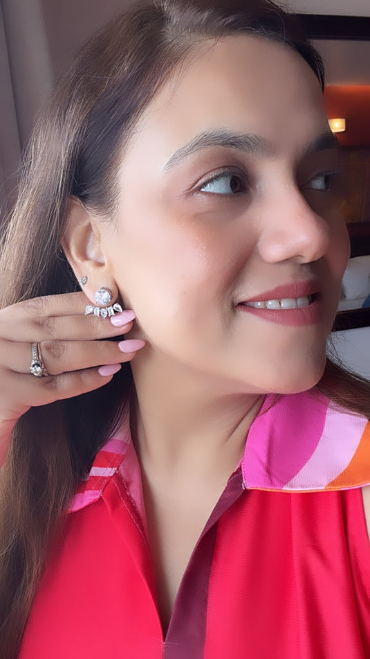 Solitaire ear cuff tops