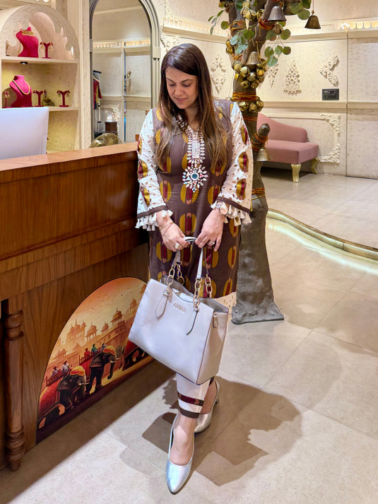 Cocoa Hakooba sleeve cotton coord set
