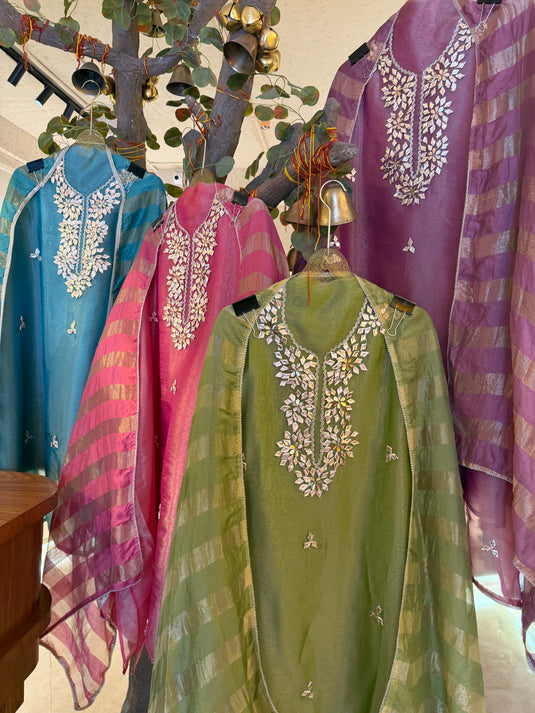 Flowy gotta work tissue organza suit set