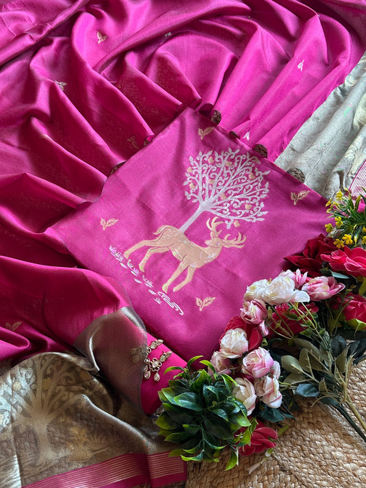 Deer forest Jamdani suit set