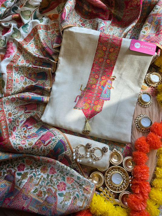 Kani weave silk suit set