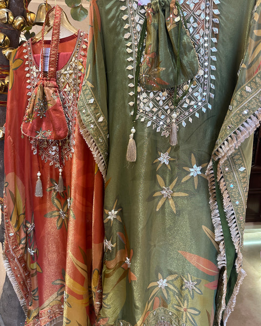 Article 14 shell print kaftan