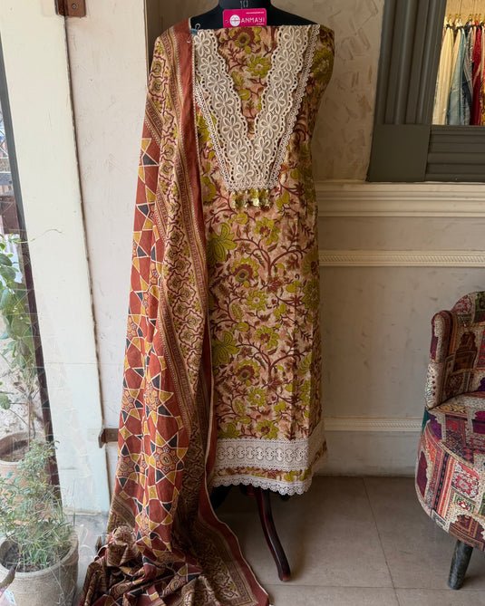 Pakistani pure cotton crochet suit set