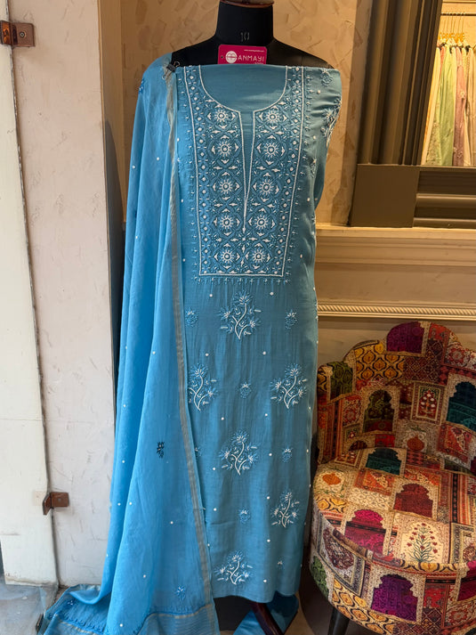 Pure Mul Chikankari suit set (Vol-2)