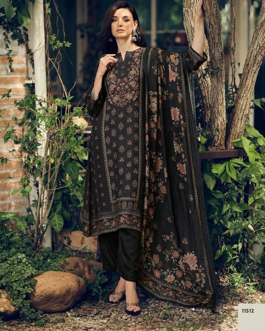 Viscose pashmina digital print shawl suit set
