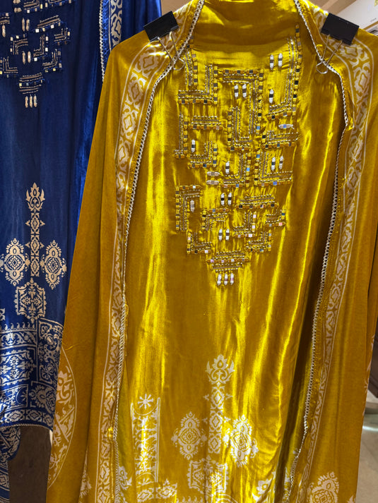Gajji Silk boho style suit set