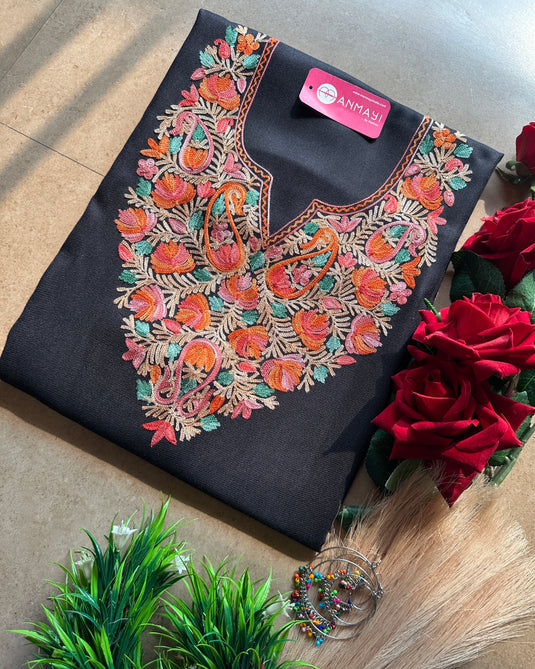 Bright aari work Kashmiri coord sets (Unstitched)