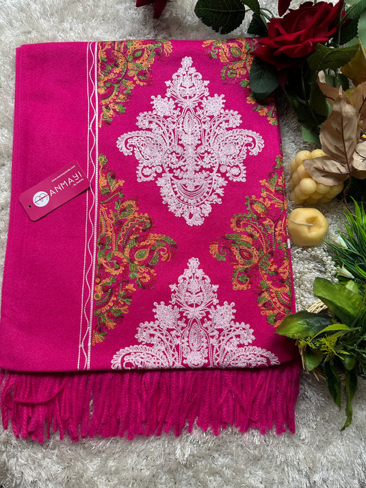 Bright coloured Aari work stoles