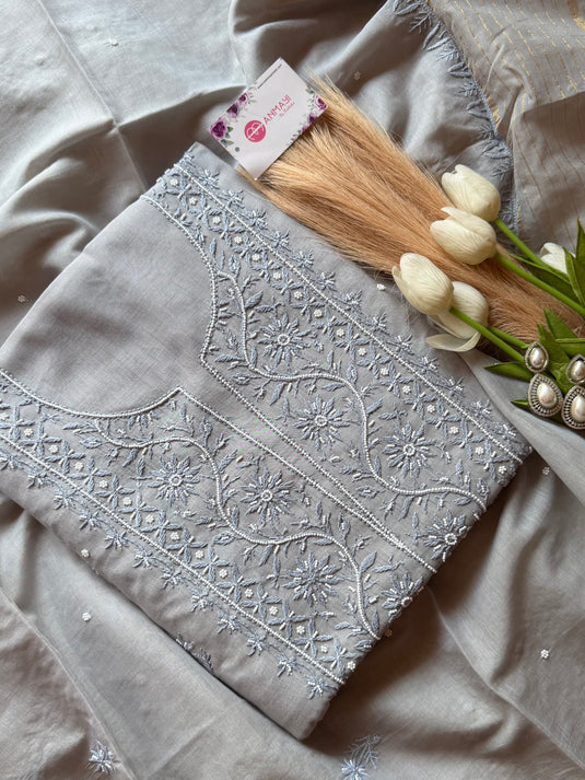 Pure Mul Chikankari suit set (Vol-4)