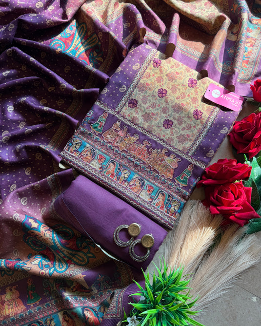 Ombré digital spun suits with thread highlights