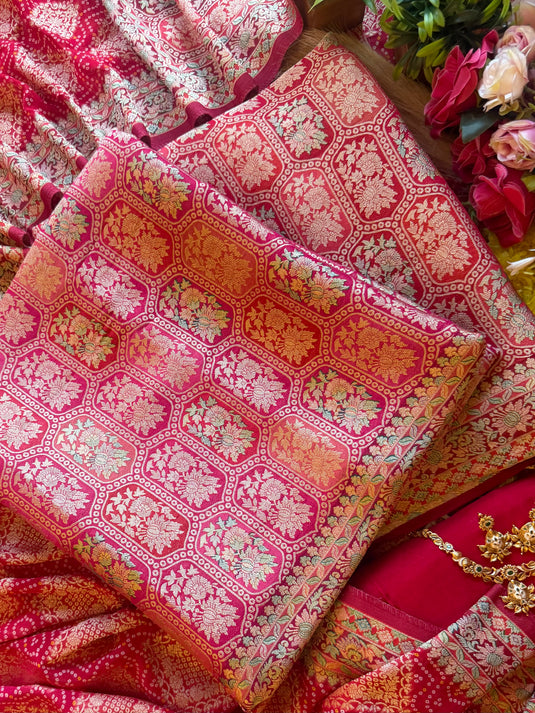 Framework Khaddi Georgette shaded suit set
