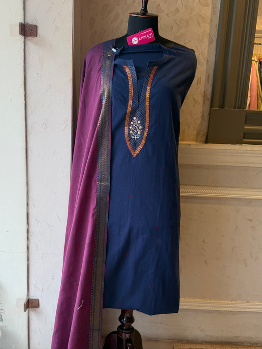 Combination pure handloom cotton suit set