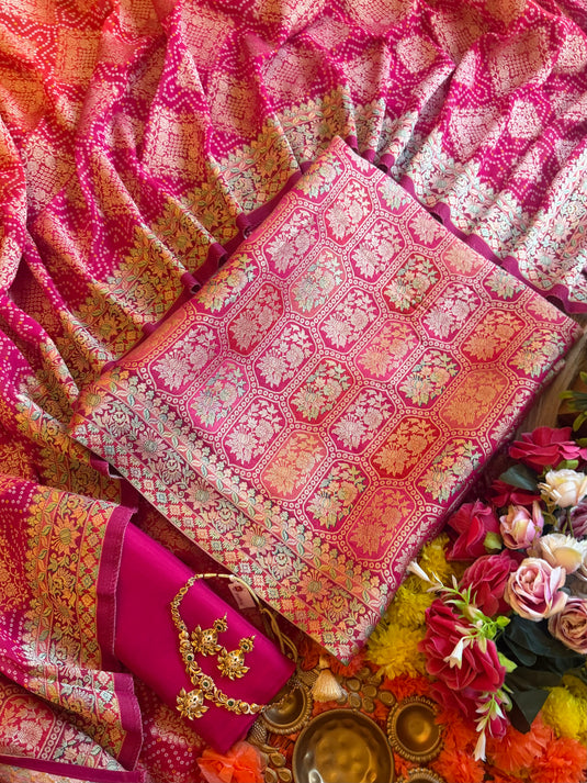 Framework Khaddi Georgette shaded suit set