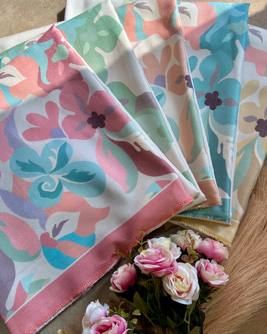 Creamy floral fun spun suit set