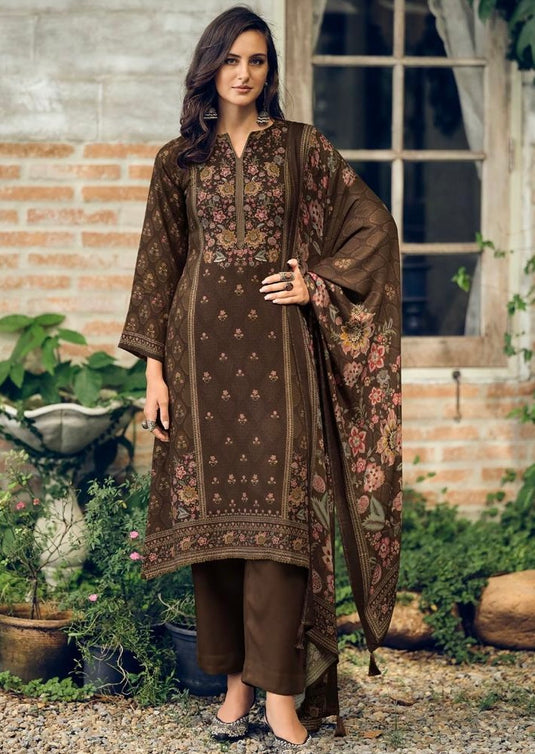 Viscose pashmina digital print shawl suit set