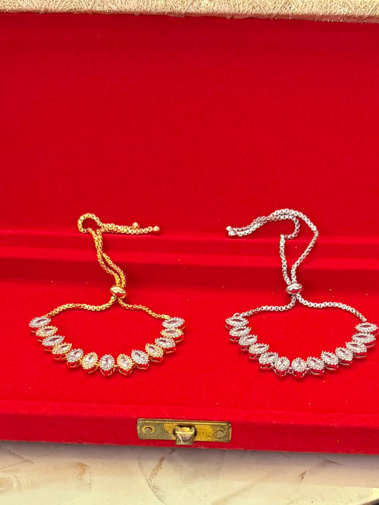 Raindrop ovel adjustable bracelet