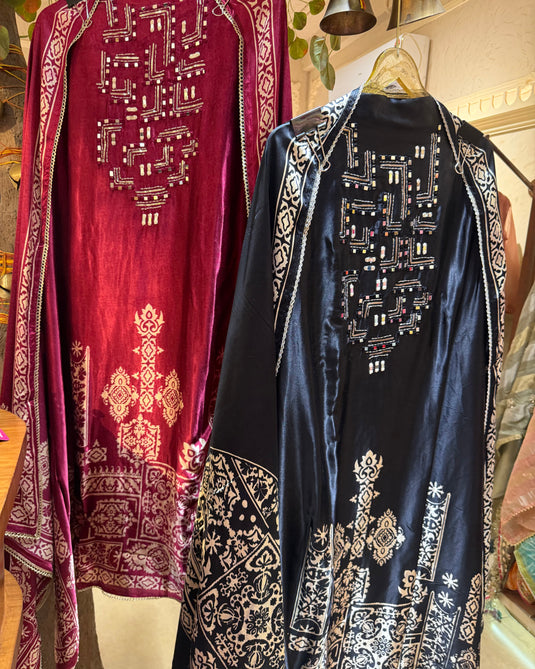 Gajji Silk boho style suit set