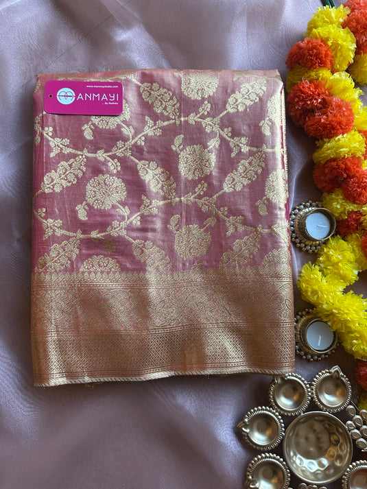 Gold weave silk saree