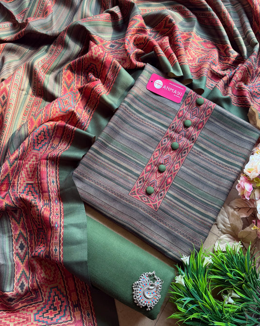 Khaadi look soft spun suit set