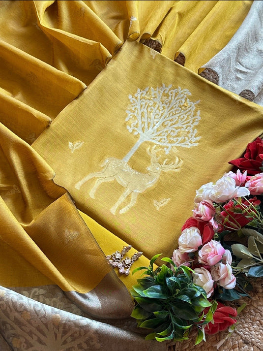 Deer forest Jamdani suit set