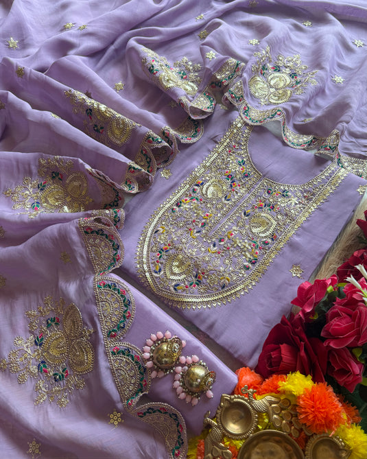 Modal Chanderi Dori work suit set