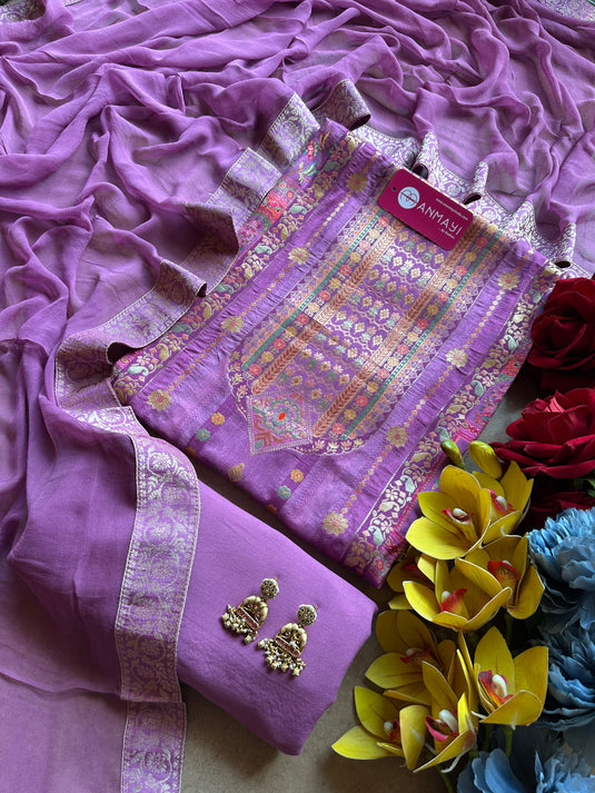 Persian print dolla silk banarasi suit set