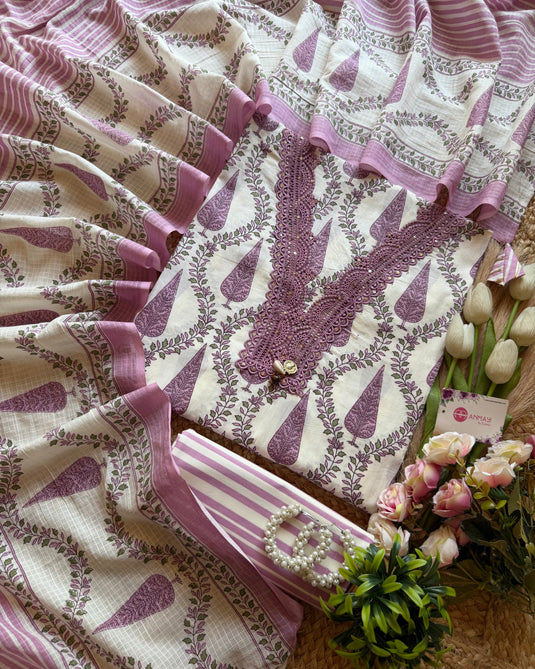 Pine tree pure cotton coloured suit set
