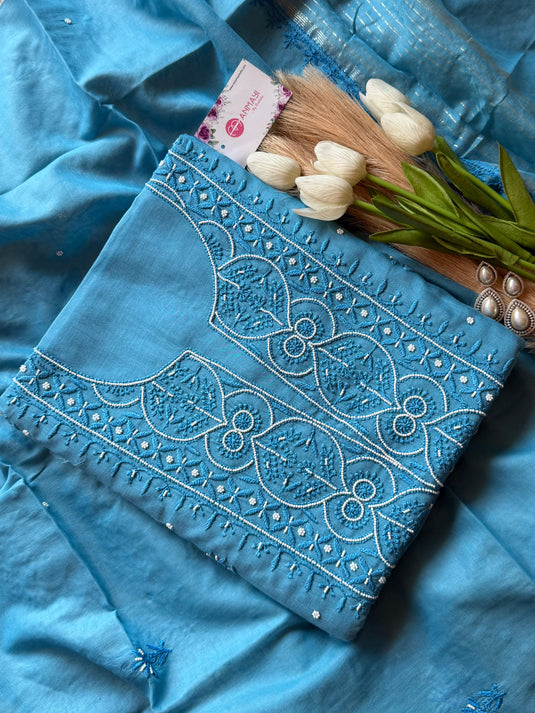 Pure Mul Chikankari suit set (Vol-4)