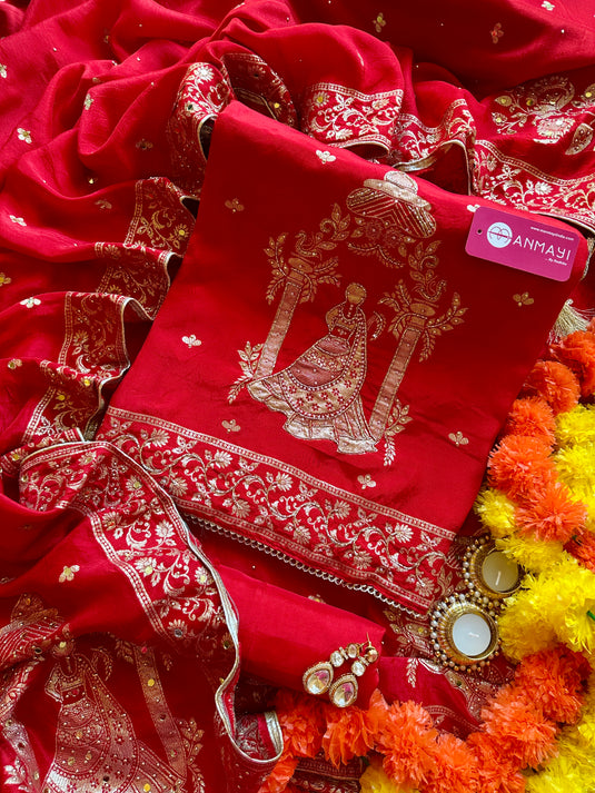 Dolla Silk Maharani Suit set