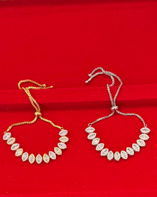 Raindrop ovel adjustable bracelet