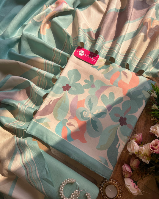 Creamy floral fun spun suit set