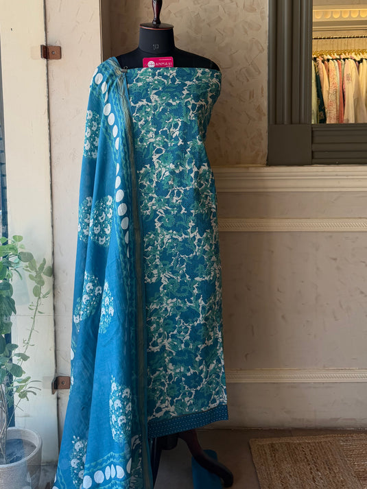 Hakooba handprint cotton suit set