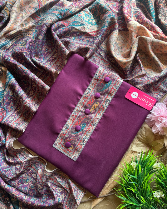 Bright and colourful printed shawl spun  set