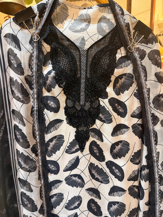 Russian Silk black and silver